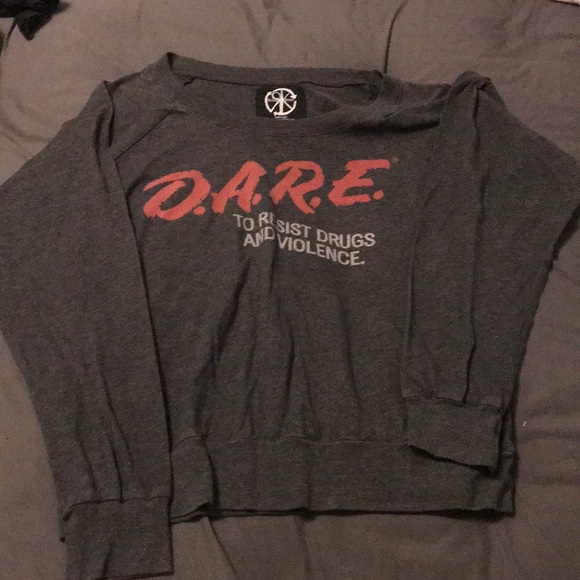 Gray Recycled Karma D.A.R.E lightweight sweater - Picture 2 of 4